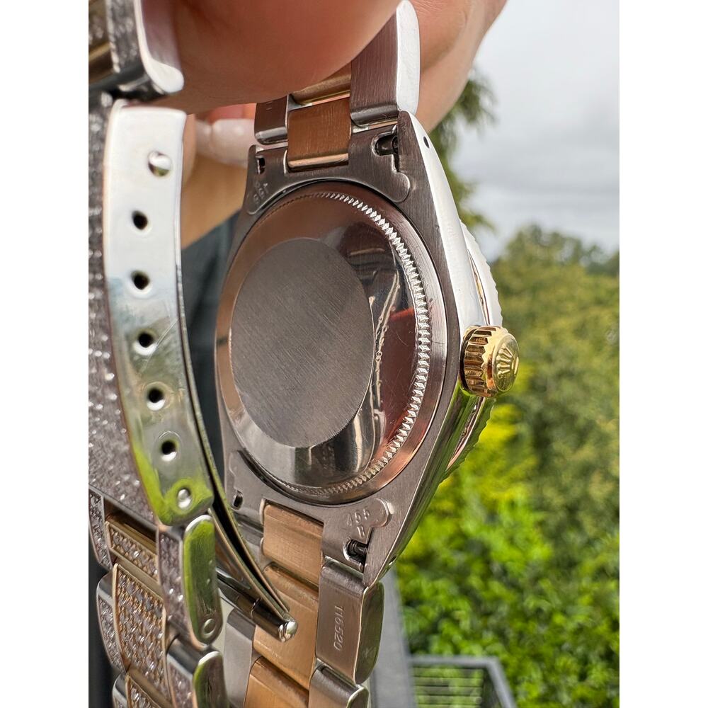 Authentic Rolex Oyster Perpetual Date 1500 34mm Buss Down Natural Diamond Watch - Picture 4 of 10